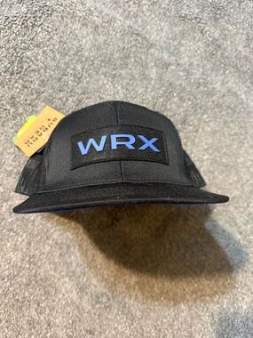 WRX Black Trucker Hat with Blue Logo